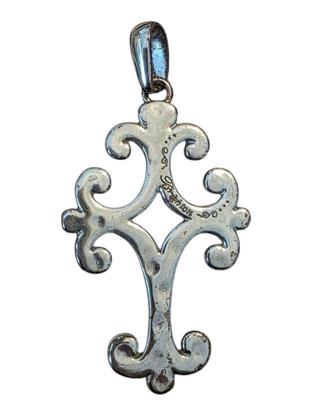 Brighton Silver Ornate Cross Pendant - Retired - Picture 2 of 2